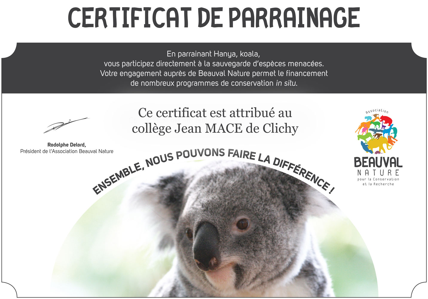 Partenariat Avec L Association Beauval Nature College Jean Mace
